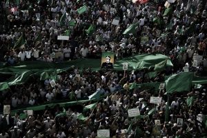 XXXI 1 - Manifestations de soutien à Muammar Gaddhafi, Place Verte, 1er Juillet 2011, Tripoli (Libye)