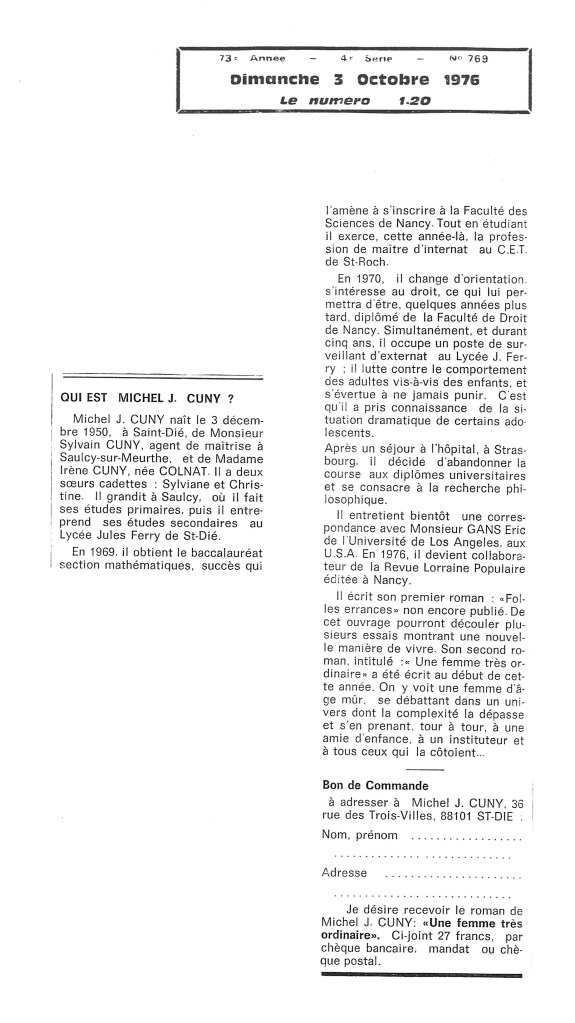 Les Annonces des Hautes-Vosges, Hebdomadaire local